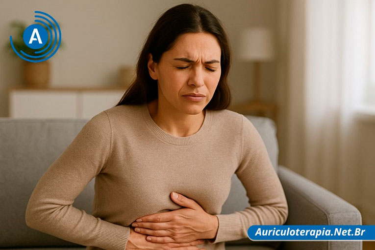 Auriculoterapia no desconforto abdominal