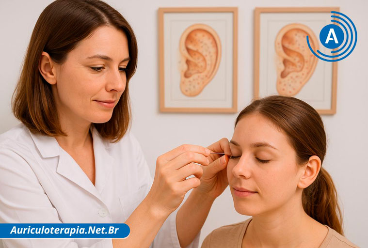 Sessão de Auriculoterapia