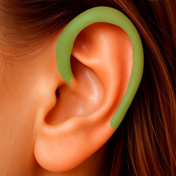 Região da Hélice ou Hélix da orelha – região anatômica utilizada na auriculoterapia.