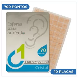 Pontos auriculares cristal C1 Terapêutica 700 pontos adesivos para auriculoterapia