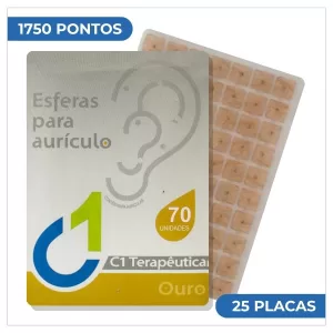 Kit Ponto Ouro C1 Terapêutica com 1750 pontos para auriculoterapia profissional
