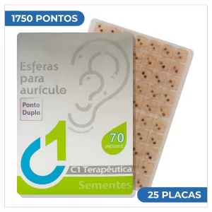 Sementes auriculares adesivas C1 Terapêutica 1750 pontos para auriculoterapia profissional
